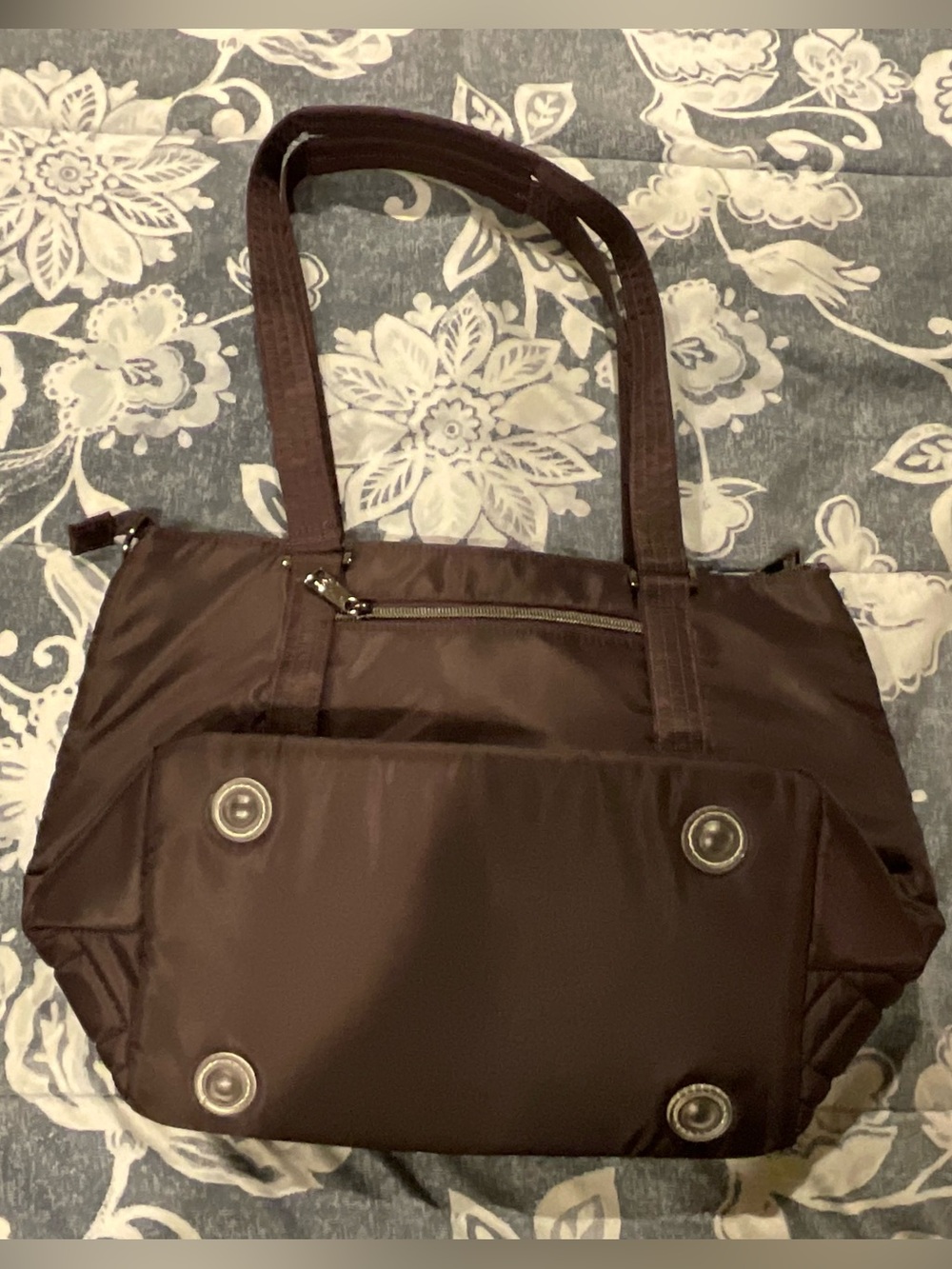 NWOT Catamaran Tote Bag & Removable Pouch, Plum - Picture 2 of 10